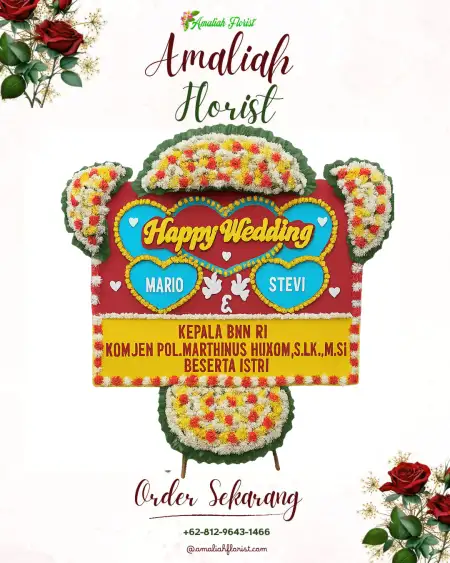 Papan Bunga Pernikahan Lembean